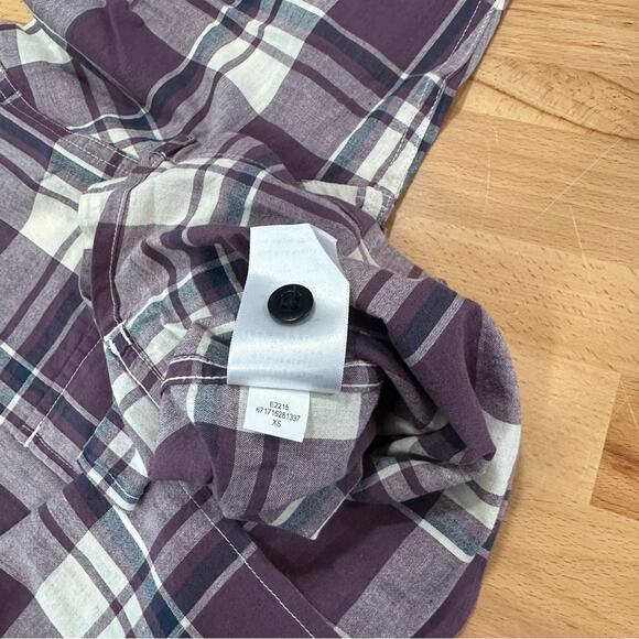 AYR The Captain Shirt Madras Purple Rain Button up Front Pockets Plaid size XS - Picture 5 of 6